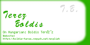 terez boldis business card